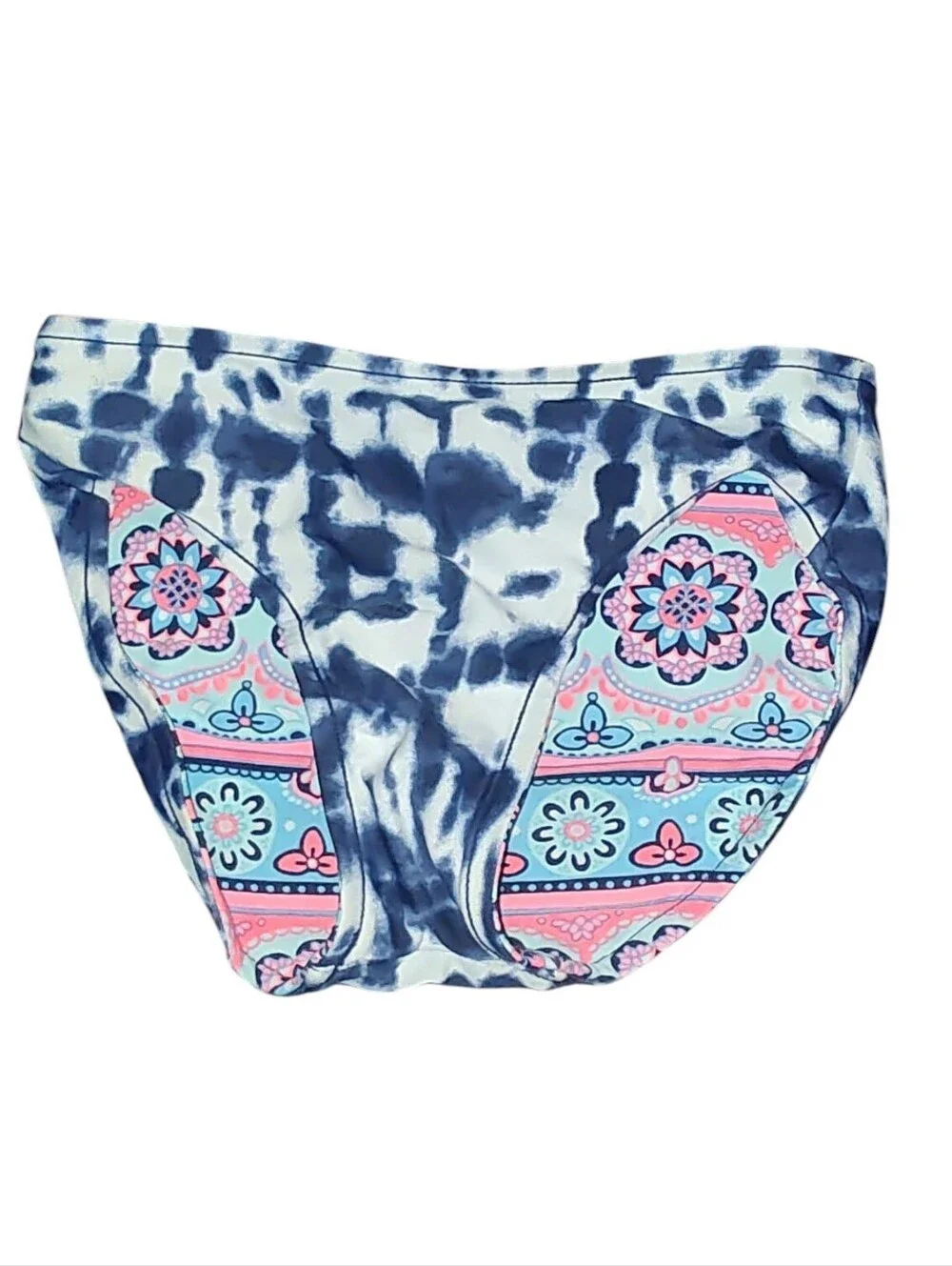Justice Girls Reversible Tie-Dye & Floral Bikini Swimsuit Bottom Size XL